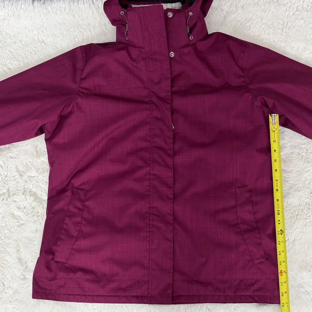 Columbia Maroon Hooded Jacket - Picture 13 of 17